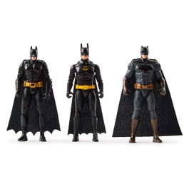 Spin Master - Figurine Articulée Collection Batman 85e Anniversaire - Pack Multipack de 3 Figurines Iconiques de 10 cm (4 Pouces) - Détailé - Licence DC Comics