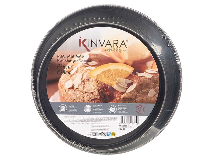 KINVARA Set de 2 Moules Ronds en Acier Gris KINVARA Set de 2 Moules Ronds en Acier Gris