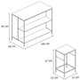Home Deco Factory Ensemble table îlot LOKA avec 2 tabourets