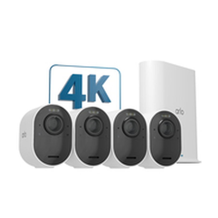 Arlo Pack de 4 Caméras Ultra 2, Extérieur, 4K, Blanc