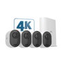 Arlo Pack de 4 Caméras Ultra 2, Extérieur, 4K, Blanc