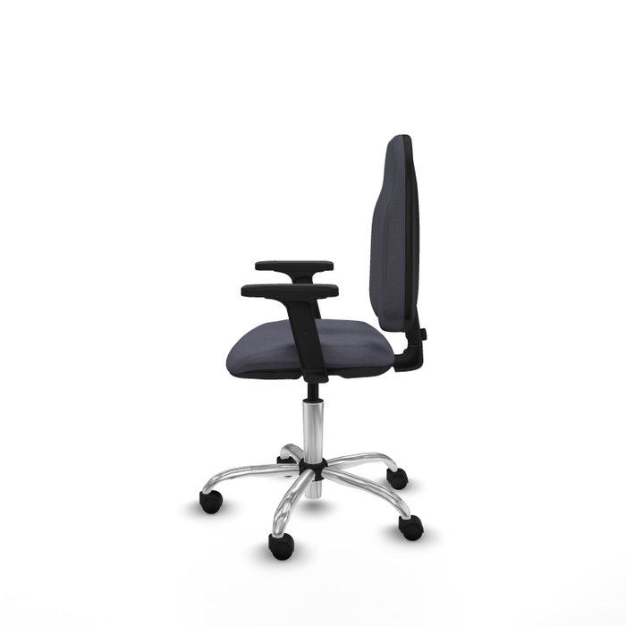 PIQUERAS Y CRESPO Chaise de bureau Algarra, tissu gris foncé, base chromée PIQUERAS Y CRESPO Chaise de bureau Algarra, tissu gris foncé, base chromée