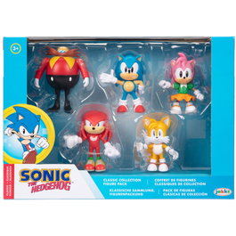JAKKS PACIFIC - Figurines Sonic The Hedgehog - Blister de 5 personnages - Environ 6 cm - Figurines articulées