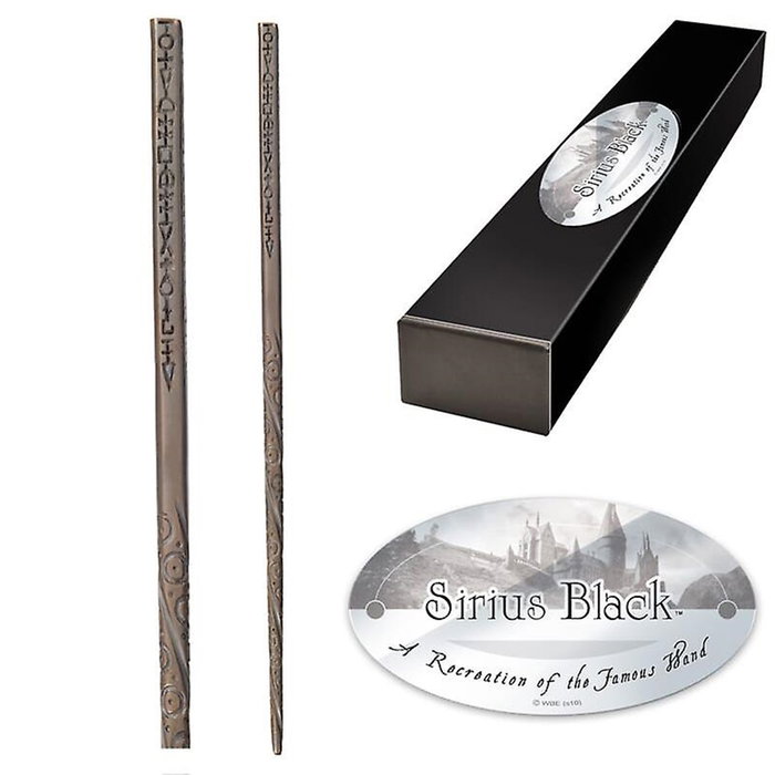 The Noble Collection Replica Harry Potter Baguette Sirius Black peinte à la main avec étui de collection