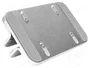 DIGITUS Support en métal argenté pour ordinateur portable et tablette