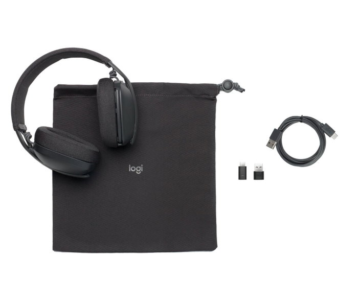 Logitech Zone Vibe Casque sans fil graphite version Teams avec récepteur