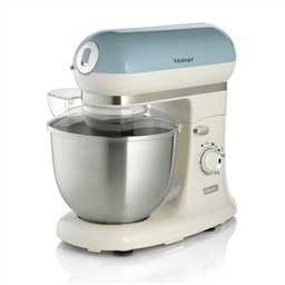 Ariete 1588/05 - Robot de cuisine vintage bleu, bol en acier inoxydable, 10 vitesses et fonction pulse, avec accessoires