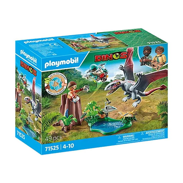 Playmobil Observatoire du Dimorphodon avec drone et dinosaures, 49 pièces