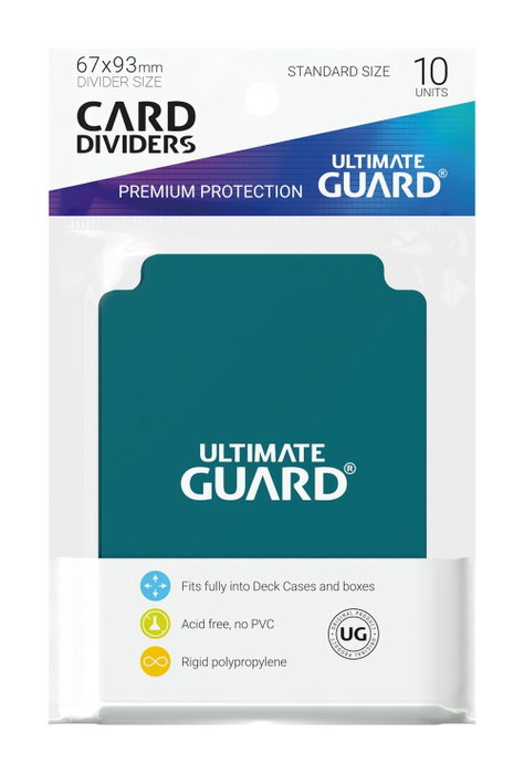Ultimate Guard Card Dividers Standard Size - Petrol (10 pièces)