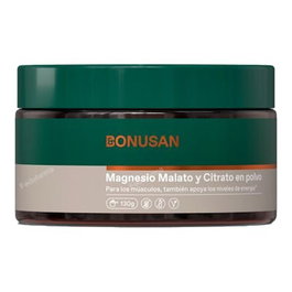 BONUSAN Magnésium Malate et Citrate en poudre 130g