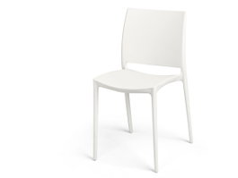 Giftdecor Salle à Manger Chaise Blanche en Plastique PP Empilable 41x79x46 cm sans Caisse