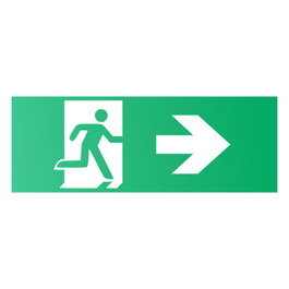 Pictogramme d'urgence : flèche vers la droite