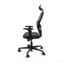 Piqueras y Crespo Chaise de Bureau 2D036N1 Gris foncé avec Appui-tête