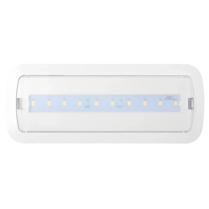 Lumière de secours LED Encastrable 200LM Permanente/Non Permanente 5000K Autonome 3h ABS