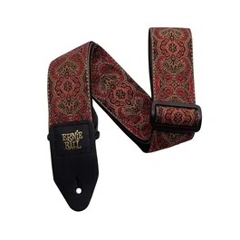 ERNIEBALL Sangle Jacquard Crimson Paisley pour Guitare et Basse