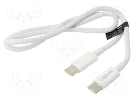 LOGILINK Câble USB 2.0 USB-C vers USB-C, 500mm, blanc