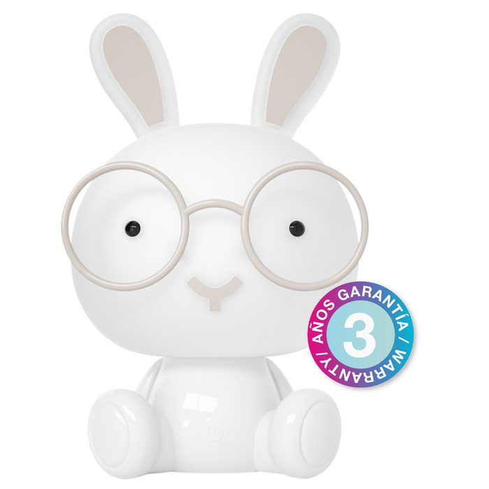 GSC Evolution Veilleuse LED Enfantine Lapin RGB avec Batterie Rechargeable Blanc