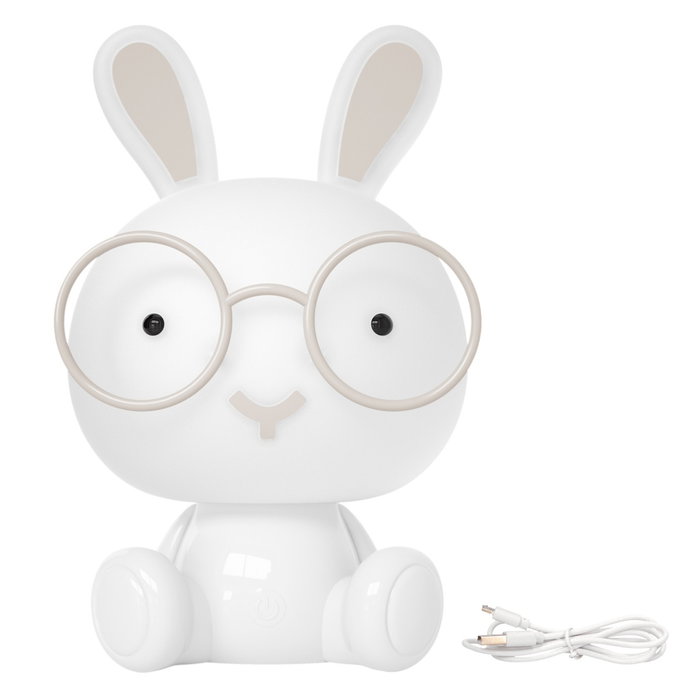 GSC Evolution Veilleuse LED Enfantine Lapin RGB avec Batterie Rechargeable Blanc