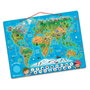Clementoni Geopuzzle Magnétique Le Monde 55659 - Puzzle Carte du Monde avec Jeu d'Observation, dès 5 ans