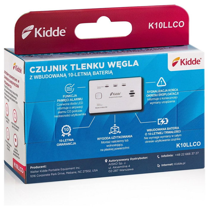 Détecteur combiné de fumée et de monoxyde de carbone Kidde K10LLCO