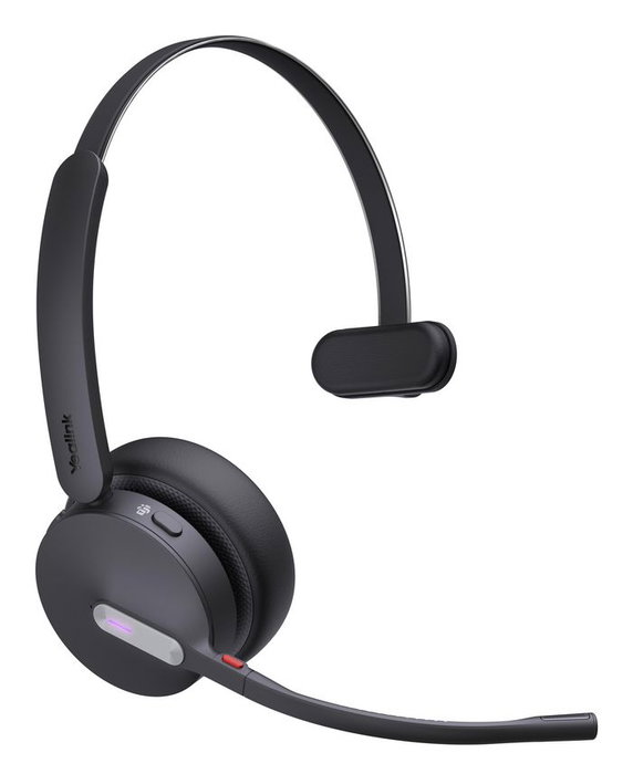 Yealink WH64 Casque Mono MS 1208671 Noir - Micro-casque USB avec réduction de bruit pour bureau
