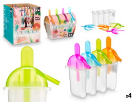 LEKNES Set de 4 boîtes de rangement en plastique assorties