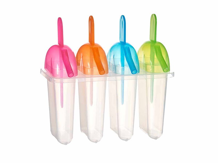 LEKNES Set de 4 boîtes de rangement en plastique assorties