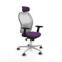 Piqueras y Crespo Chaise de Bureau 2D086G2 Violet avec Appui-tête