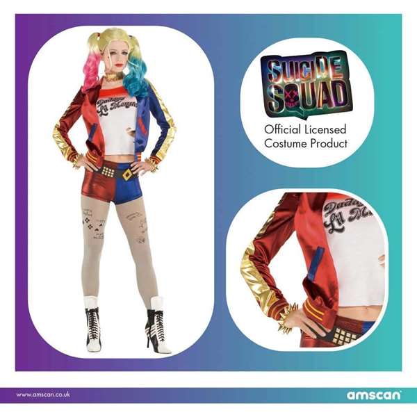 Liragram - WB Harley Quinn Suicide Squad - Costume Adulte Multicolor - Taille XL 42/44