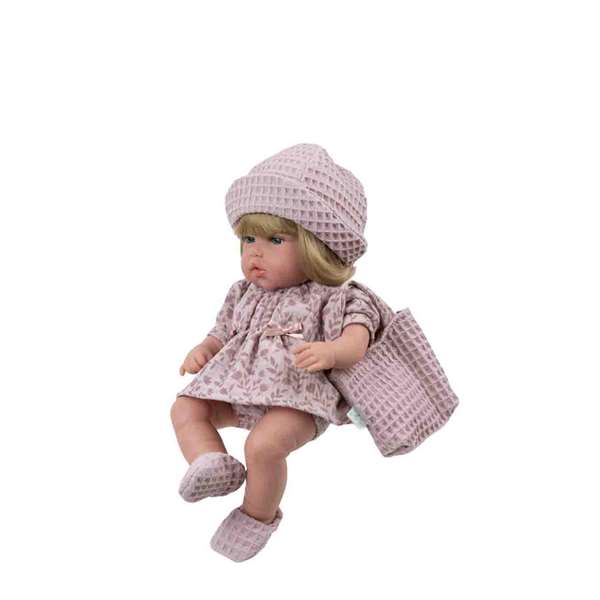 Muñecas Arias - Poupée Elegance 33 cm Sali rose avec sac et cheveux - Jeu de rôle pour enfants 3 ans et plus