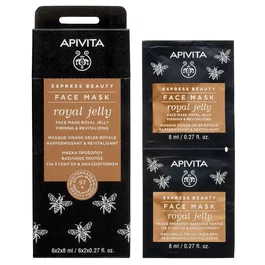 Apivita Express Royal Jelly Ensemble de 2 Masques Crème pour le Visage, 8 ml