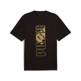 T-shirt à manches courtes homme Puma Maximal Metallic Relaxed Tee Noir 9-10 Ans