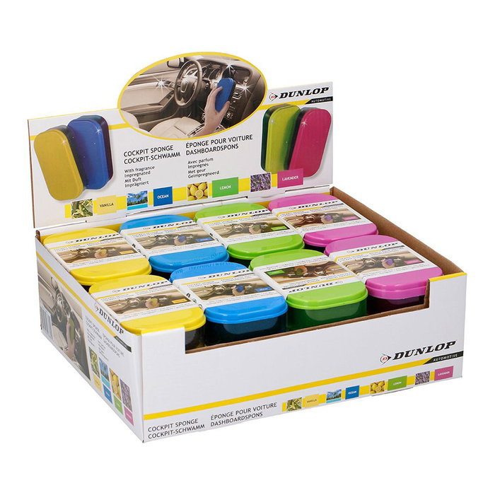 Dunlop Éponge pour tableau de bord couleurs et fragrances assorties Dunlop Éponge pour tableau de bord couleurs et fragrances assorties
