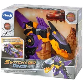 Vtech Switch & Go Dinos Brutor Super Spinosaure - Jouet interactif transformable dinosaure/voiture de course avec sons et lumières - Version française