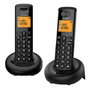 Alcatel E160 Téléphone sans fil, Pack de 2 combinés, Noir