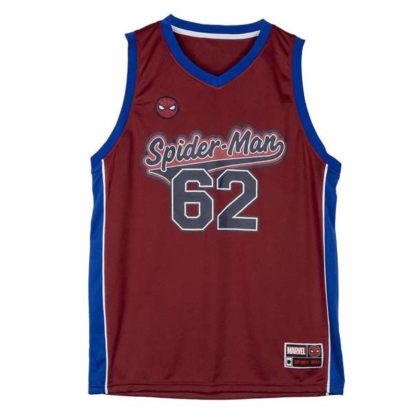 Cerdá T-shirt basket Spiderman adulte XXL Dark Red
