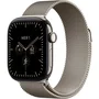Apple Watch Series 12 GPS + Cellular - 42mm - Boîtier Natural Titanium - Bracelet Natural Milanese Loop