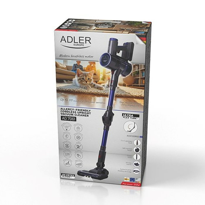 Adler AD 7061 Aspirateur balai Bleu et Noir Adler AD 7061 Aspirateur balai Bleu et Noir