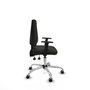 PIQUERAS Y CRESPO Chaise Elche Asynchrone Tissu Noir Structure chromée Accoudoir 1D