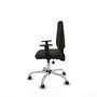 PIQUERAS Y CRESPO Chaise Elche Asynchrone Tissu Noir Structure chromée Accoudoir 1D