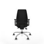 PIQUERAS Y CRESPO Chaise Elche Asynchrone Tissu Noir Structure chromée Accoudoir 1D