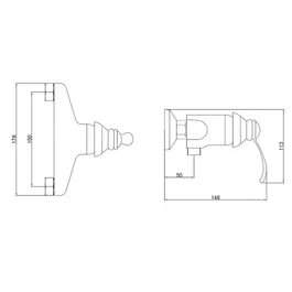 Edouard Rousseau Mitigeur de douche mural Byron chromé, laiton, cartouche céramique 40 mm, entraxe 15 cm - Garantie 2 ans