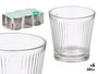 Vivalto Set de 6 Verres Rayure Verticale 280 ml en Verre Transparent 27x9x16 cm (Set de 8)