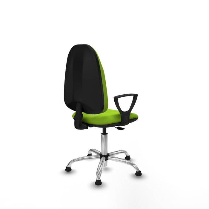 PIQUERAS Y CRESPO Chaise de bureau Algarra couleur pistache avec base chromée