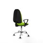 PIQUERAS Y CRESPO Chaise de bureau Algarra couleur pistache avec base chromée