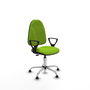 PIQUERAS Y CRESPO Chaise de bureau Algarra couleur pistache avec base chromée