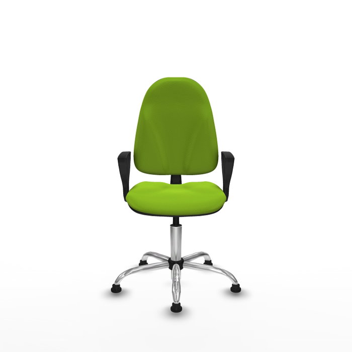 PIQUERAS Y CRESPO Chaise de bureau Algarra couleur pistache avec base chromée