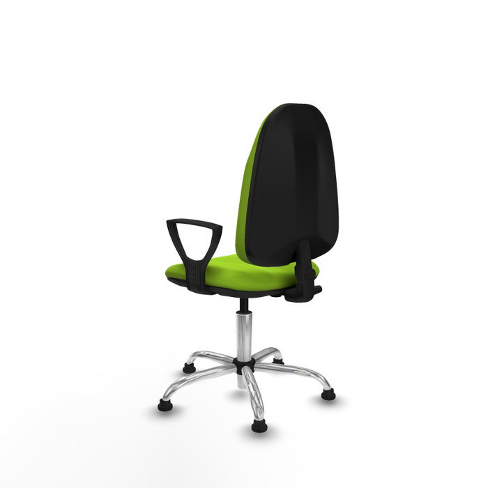 PIQUERAS Y CRESPO Chaise de bureau Algarra couleur pistache avec base chromée