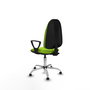 PIQUERAS Y CRESPO Chaise de bureau Algarra couleur pistache avec base chromée