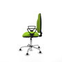 PIQUERAS Y CRESPO Chaise de bureau Algarra couleur pistache avec base chromée